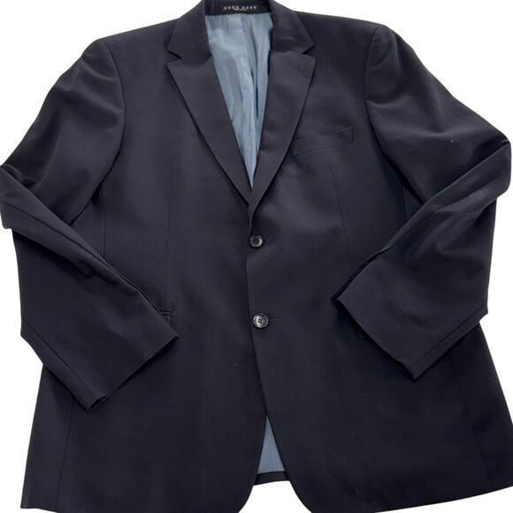 Boss Hugo Boss Blazer Mens 44R‎ Black Suit Jacket Virgin Wool